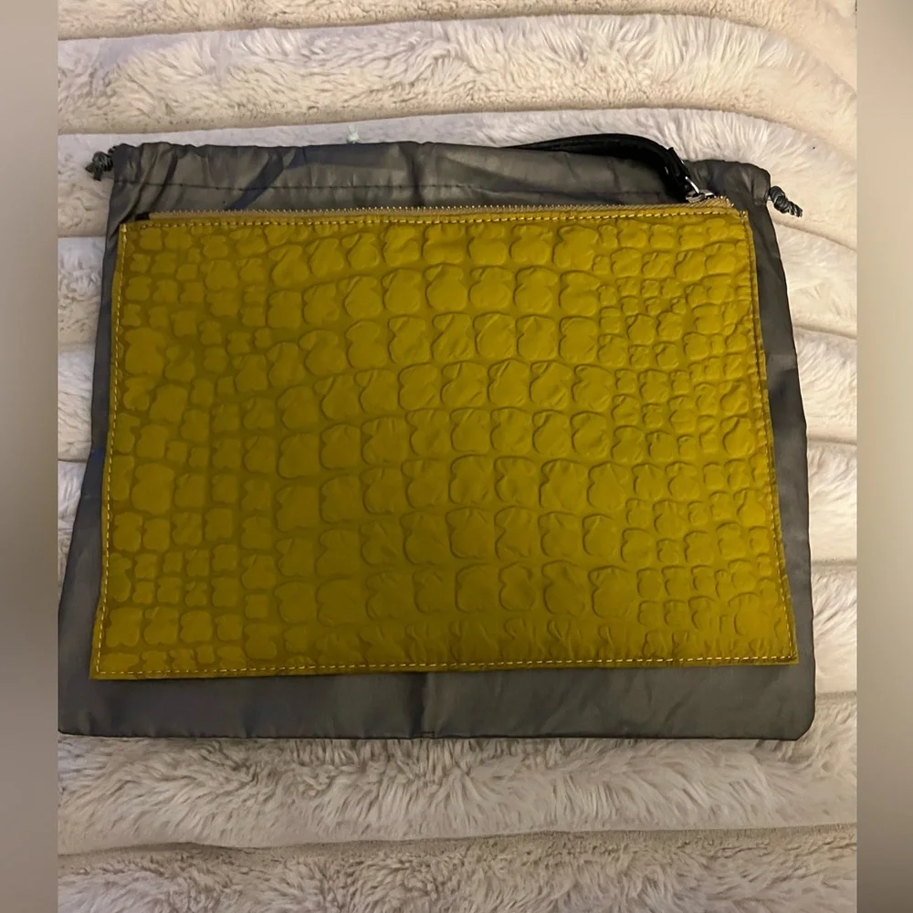 Tous Yellow Embossed Clutch✨